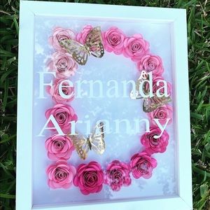 Personalized shadow boxes. Add any name date or quote